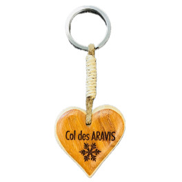 DE 3251 - porte-clé bois coeur assortis